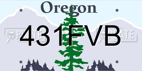 431FVB Oregon License Plate