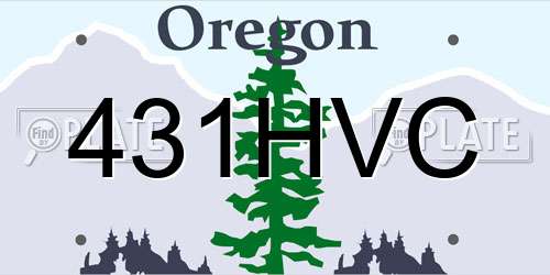 431HVC Oregon License Plate