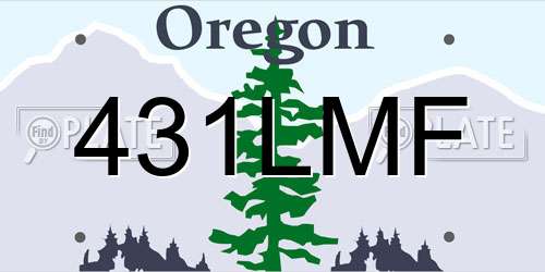 431LMF Oregon License Plate