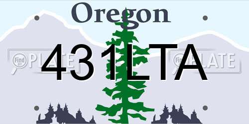 431LTA Oregon License Plate