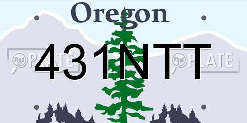 431NTT Oregon License Plate
