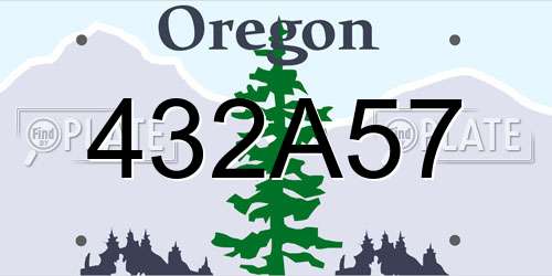 432A57 Oregon License Plate