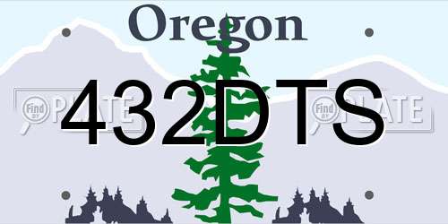 432DTS Oregon License Plate