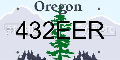 432EER Oregon License Plate