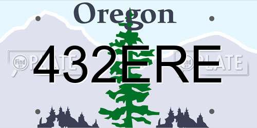 432ERE Oregon License Plate