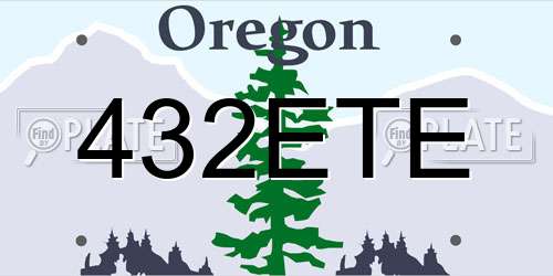 432ETE Oregon License Plate