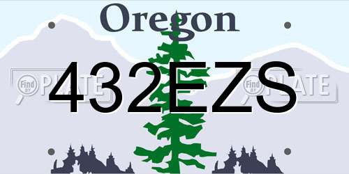 432EZS Oregon License Plate