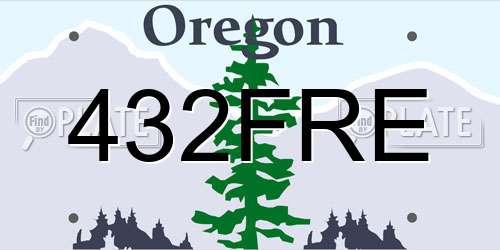 432FRE Oregon License Plate