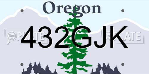 432GJK Oregon License Plate