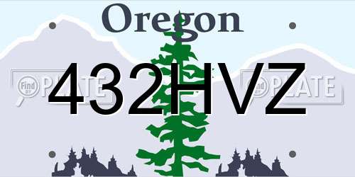 432HVZ Oregon License Plate
