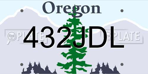 432JDL Oregon License Plate