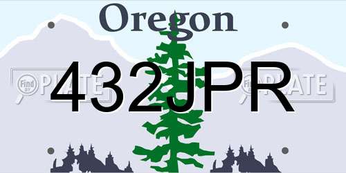 432JPR Oregon License Plate