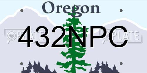 432NPC Oregon License Plate