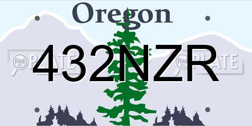 432NZR Oregon License Plate