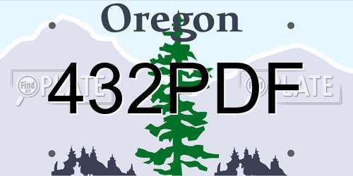 432PDF Oregon License Plate