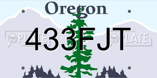 433FJT Oregon License Plate