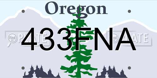 433FNA Oregon License Plate