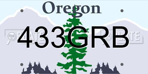 433GRB Oregon License Plate