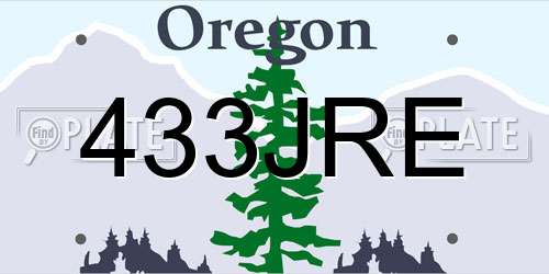433JRE Oregon License Plate