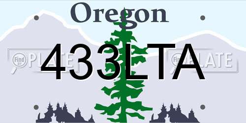 433LTA Oregon License Plate