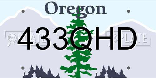 433QHD Oregon License Plate