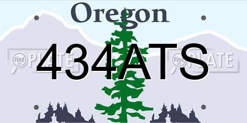 434ATS Oregon License Plate