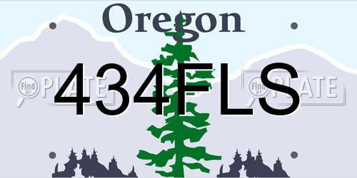 434FLS Oregon License Plate