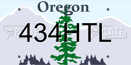 434HTL Oregon License Plate