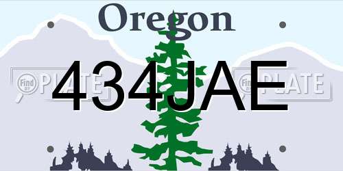 434JAE Oregon License Plate