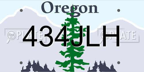 434JLH Oregon License Plate
