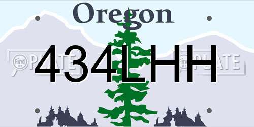 434LHH Oregon License Plate