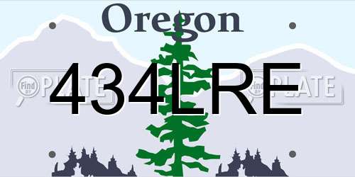 434LRE Oregon License Plate