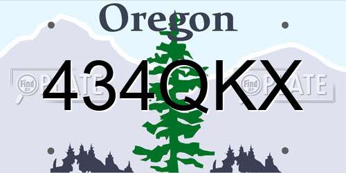 434QKX Oregon License Plate