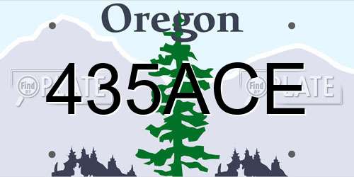 435ACE Oregon License Plate