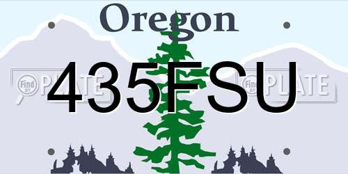 435FSU Oregon License Plate