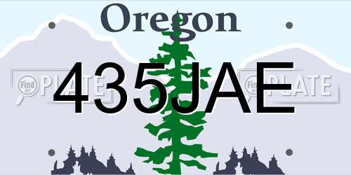 435JAE Oregon License Plate