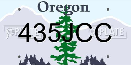 435JCC Oregon License Plate