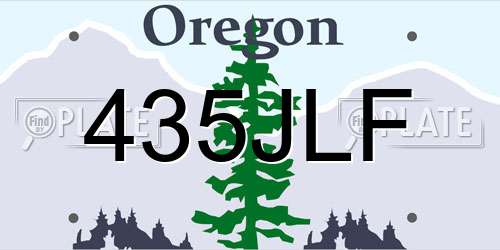 435JLF Oregon License Plate