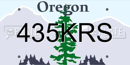 435KRS Oregon License Plate