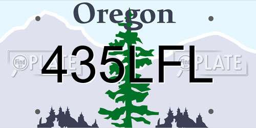 435LFL Oregon License Plate