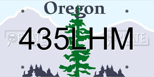 435LHM Oregon License Plate