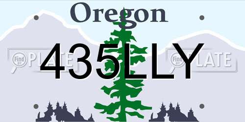 435LLY Oregon License Plate