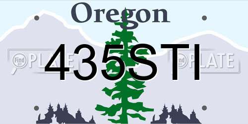 435STI Oregon License Plate