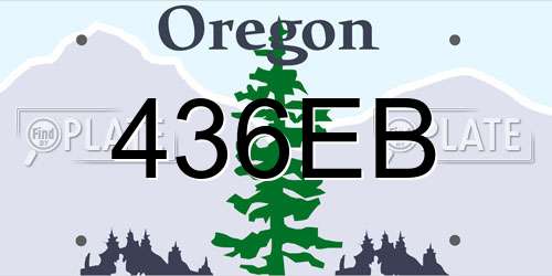 436EB Oregon License Plate