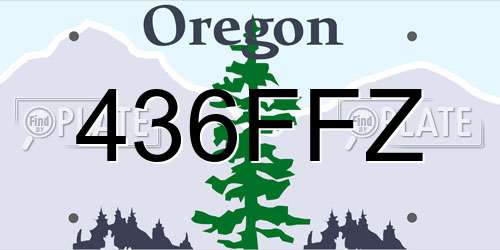 436FFZ Oregon License Plate