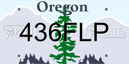 436FLP Oregon License Plate