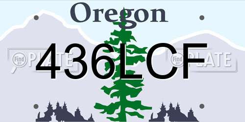 436LCF Oregon License Plate