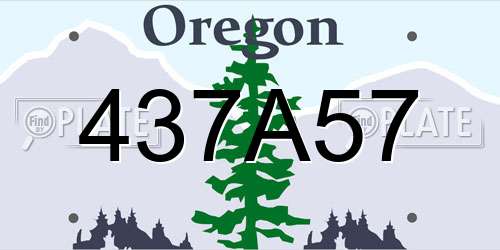 437A57 Oregon License Plate