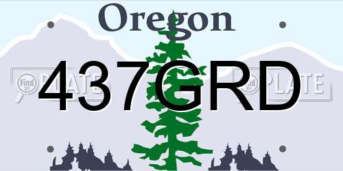 437GRD Oregon License Plate
