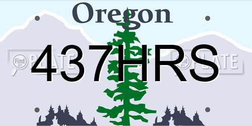 437HRS Oregon License Plate